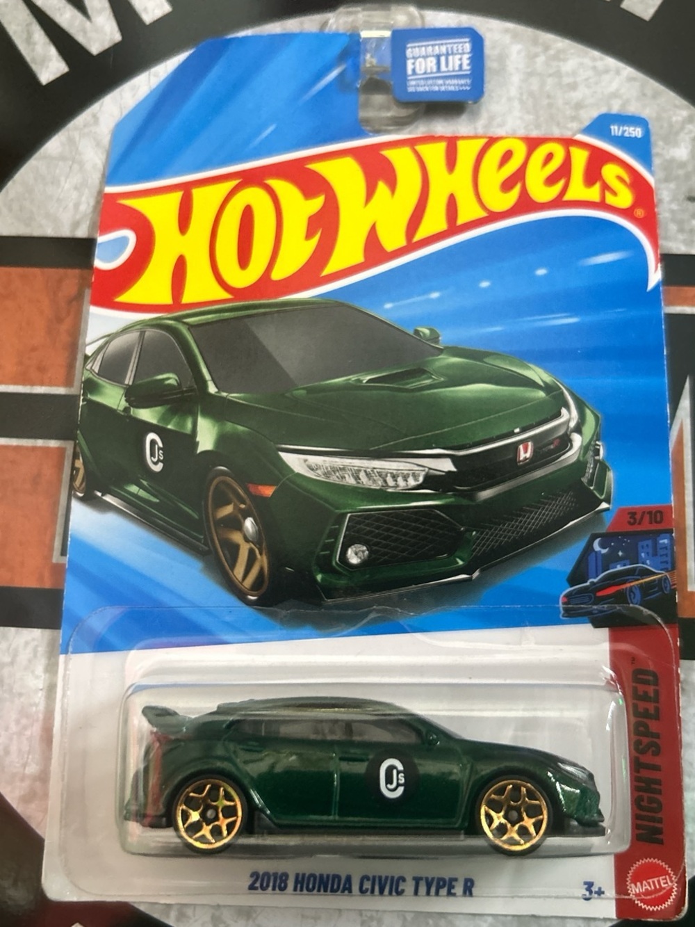 Hot Wheels 2018 Honda Civic Type R Toy Car - Green